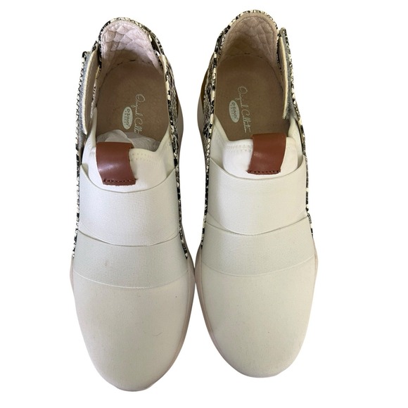 Dr. Scholl's Womens Hyped Up White White & Black Snake Sneakers Slip On Size‎ 9M - Picture 7 of 14